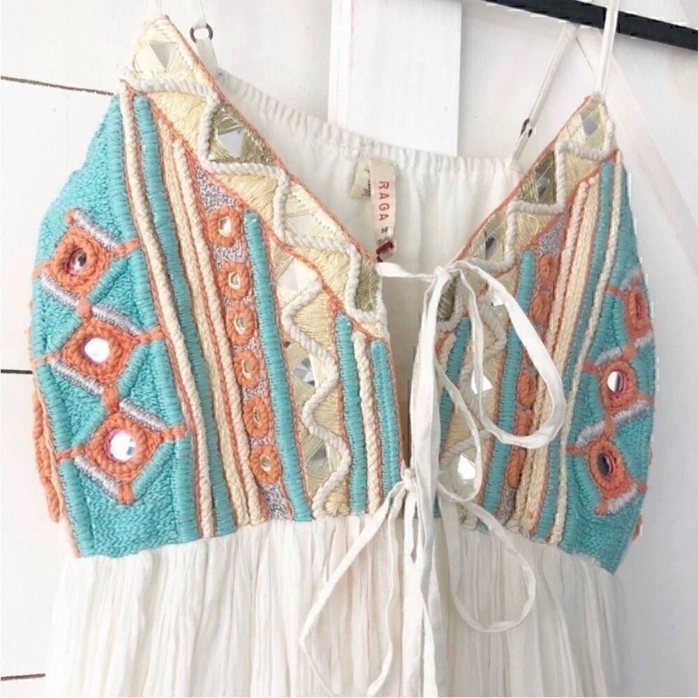 NWT Raga Anthropologie Coastland Babydoll Maxi Dress Medium - Picture 7 of 9